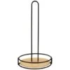 B&M Black & Wood Kitchen Roll Holder 1 B&M Black & Wood Kitchen Roll Holder -Chic Household Items 369450 black and wood roll holder
