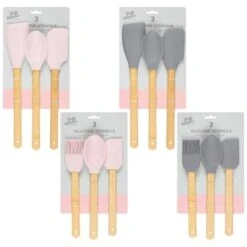 B&M Betty Winters Silicone Utensils 3pk - Grey -Chic Household Items 369971 369972 3pk betty winters silicone utensils main