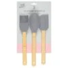 B&M Betty Winters Silicone Utensils 3pk - Grey -Chic Household Items 369972 3pk betty winters silicone utensils basting brush spoon and spatula grey