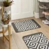 B&M Buddy Geo Twist Pile Mat - Charcoal 1 B&M Buddy Geo Twist Pile Mat - Charcoal -Chic Household Items 370079 buddy geo twist pile mat 50x75cm charcoal