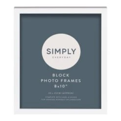 Simply Everyday 8 X 10" Block Frames 3pk - White -Chic Household Items 370280 3pk simply everyday block frames 8x10 white 2