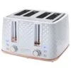 Goodmans Diamond 4 Slice Toaster - White & Rose Gold -Chic Household Items 371982 goodmans diamond white rose gold 4 slice toaster 2