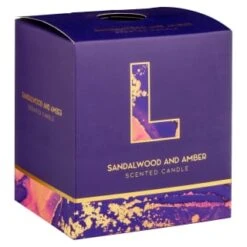 B&M Alphabet Candle (Assorted) - Sandalwood & Amber -Chic Household Items 372815 372816 372849 alphabet candle sandalwood and amber l