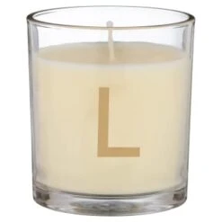 B&M Alphabet Candle (Assorted) - Sandalwood & Amber -Chic Household Items 372815 372816 372849 alphabet candle sandalwood and amber l1