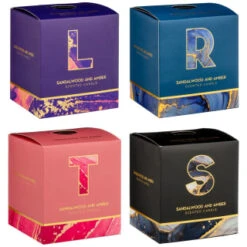 B&M Alphabet Candle (Assorted) - Sandalwood & Amber -Chic Household Items 372815 372816 372849 alphabet candle sandalwood and amber main