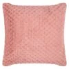 Waffle Faux Fur Cushion - Blush -Chic Household Items 373028 waffle faux fur cushion blush