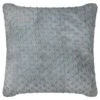 Waffle Faux Fur Cushion - Grey -Chic Household Items 373030 waffle faux fur cushion grey