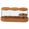 B&M Storage Jars 5pk -Chic Household Items 373970 set of 4 glass storage jars with cork lids and tray 3