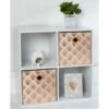 B&M Metallic Storage Cubes 2pk - Blush -Chic Household Items 374344 2pk blush metallic storage cubes