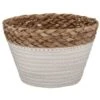 B&M Mini Cotton Wicker Basket - Cream 2 B&M Mini Cotton Wicker Basket - Cream -Chic Household Items 374370 mini straw and cotton rope string basket white