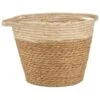 B&M Two Tone Wicker Basket - Cream -Chic Household Items 374371 cream two tone wicker basket