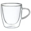 B&M Double Walled Glass Coffee Mug -Chic Household Items 375233 double walled glass coffee mug