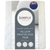 Simply Anti-Bacterial Quilted Pillow Protectors 2pk -Chic Household Items 375783 simply everyday quilted super soft pillow protector pair