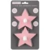 B&M Star Shaped Self Adhesive Hooks 2pk - Blush -Chic Household Items 376159 2pk star shaped self adhesive hooks pink