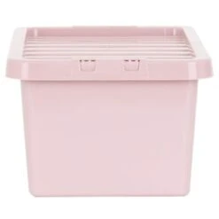 B&M Storage Box With Lid 11L - Dusty Pink -Chic Household Items 377033 11l storage box dusty pink 2