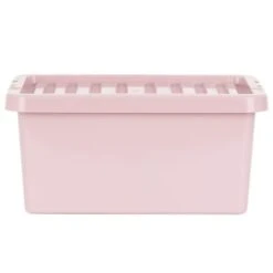B&M Storage Box With Lid 11L - Dusty Pink -Chic Household Items 377033 11l storage box dusty pink
