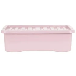 B&M Under Bed Storage Box 32L - Dusty Pink -Chic Household Items 377038 under bed storage box 32l dusty pink