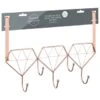 B&M Diamond Geo Overdoor Hooks - Rose Gold -Chic Household Items 377705 diamon geo over door hook rose gold