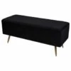 B&M Ottoman With Legs - Black -Chic Household Items 378066 black ottoman with legs