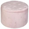 B&M Round Blush Ottoman -Chic Household Items 378067 round blush ottoman