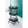 Spaceways 3 Tier Multi-Purpose Trolley - Black -Chic Household Items 378713 mobel 3 tier multipurpose trolley black