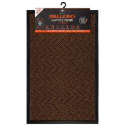 B&M Ultimate Trap Mat 55 X 85cm - Brown -Chic Household Items 379122 durable ultimate sculpted trap mat 55x85cm brown