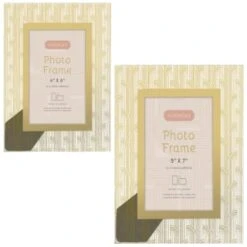 B&M Harmony Glass Photo Frame 4 X 6" - Gold -Chic Household Items 380067 380068 harmony glass photo frame main 2