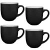 Simply Everyday Gloss Mugs 4pk - Black -Chic Household Items 380121 4pk simply everyday mugs black 3