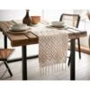 B&M Homestead Cotton Table Runner With Tassels - Natural -Chic Household Items 380250 homestead table runner with tassels