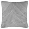 B&M Pleated Cushion - Silver -Chic Household Items 380360 silver pleated cushion1