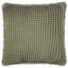B&M Cotton Waffle Cushion - Green -Chic Household Items 380445 luna cotton waffle cushion green