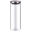 B&M Large Glass Cannister With Stainless Steel Lid -Chic Household Items 380548 glass cannister large 2