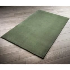 B&M Micro Plush Rug 110 X 160cm - Sage