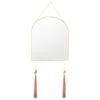 B&M Gold Mirror With Pink Tassels -Chic Household Items 380917 gold tassel mirror with moon and stars