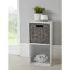 Kavala Cotton Lokken Cube Shelving Unit & Basket - Black -Chic Household Items 381896 kavala cotton lokken black 2
