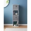 Lokken Tall 4 Cube Storage Unit With 2 Baskets - White 1 Lokken Tall 4 Cube Storage Unit With 2 Baskets - White -Chic Household Items 383086 lokken tall 4 cube 2 baskets white