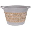 Striped Basket - Grey -Chic Household Items 383102 stripe basket grey