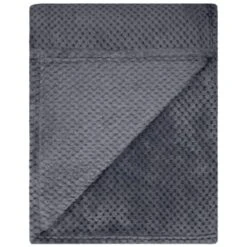 B&M Waffle Throw - Dark Slate -Chic Household Items 383152 supersoft waffle throw dark slate 3