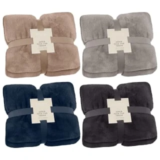 Heritage Collection Aspen Faux Fur Throw - Navy 7 Heritage Collection Aspen Faux Fur Throw - Navy - Image 5