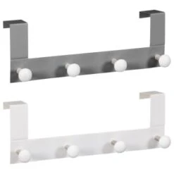 B&M Heavy Duty Overdoor Hooks - White -Chic Household Items 383565 heavy duty overdoor hooks main