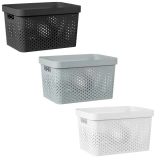 B&M Large Rectangular Spot Storage Basket - Black 4 B&M Large Rectangular Spot Storage Basket - Black - Image 2