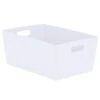 Soho Storage Tub 15 X 35 X 26cm - White -Chic Household Items 384310 soho size g box white 15x35x26cm