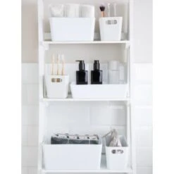 Soho Storage Tub 10 X 30 X 10cm - White -Chic Household Items 384323 384402 384407 384416 soho box white group1 2