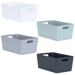 Soho Storage Tub 11 X 25.5 X 17cm - White -Chic Household Items 384323 soho size e box 11x25 5x17cm group