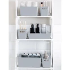 Soho Storage Tub 10 X 10 X 10cm - Grey 7 Soho Storage Tub 10 X 10 X 10cm - Grey -Chic Household Items 384404 384408 384417 soho box grey group1 1