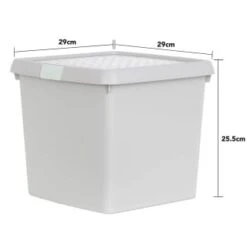 B&M Waffle Clip Box Storage Cube 14L - Grey -Chic Household Items 384966 grey 14l waffle clip box cube 3