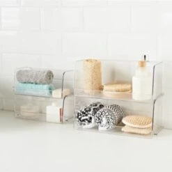 Clear Stacking Caddy - Medium -Chic Household Items 384976 384977 384978 384984 clear organiser tray 2