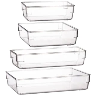 Clear Organiser Plastic Tray - Medium 4 Clear Organiser Plastic Tray - Medium - Image 2