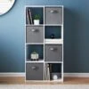 Lokken 8 Cube Shelving Unit With 4 Baskets -Chic Household Items 385647 lokken 8 cube shelving unit with 4 baskets
