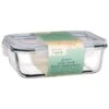B&M Large Eco Glass Clip Lock Food Container -Chic Household Items 388506 large glass clip lock food container